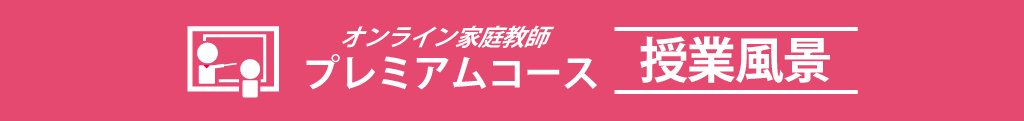 家庭教師のAGENT‗三重県‗オンライン　プレミアムコース　授業風景