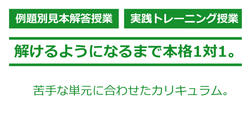 解けるようになるまで本格1対1